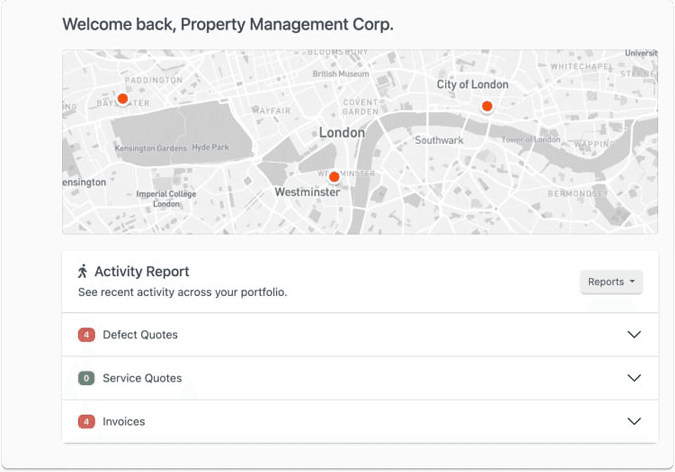 Customer Portal Dashboard