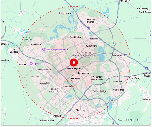 Service Areas Map
